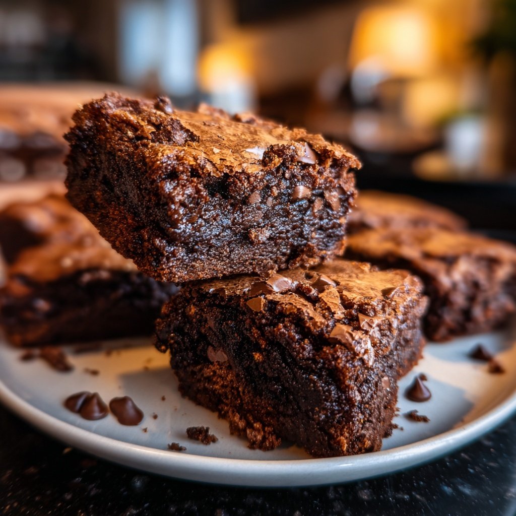 Sourdough Discard Brownies Crackly Top