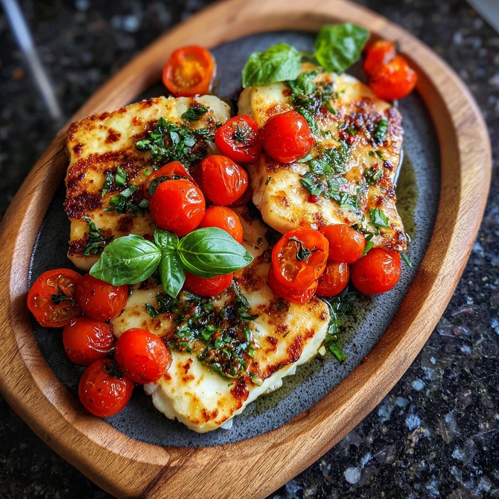 Grilled Halloumi With Vegetables