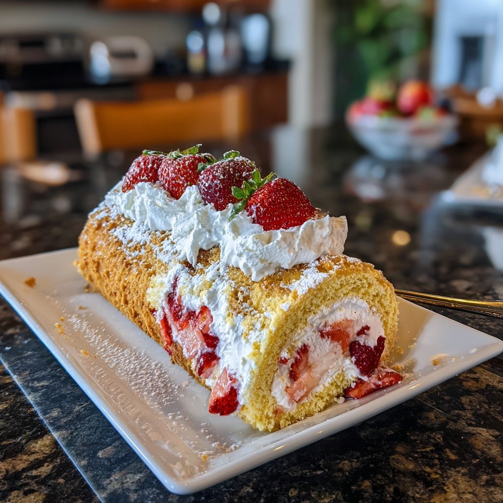 Classic Strawberry Shortcake Roll