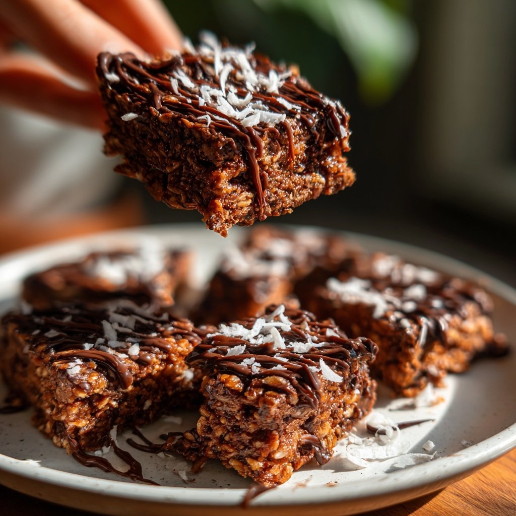 Chocolate Coconut Energy Squares