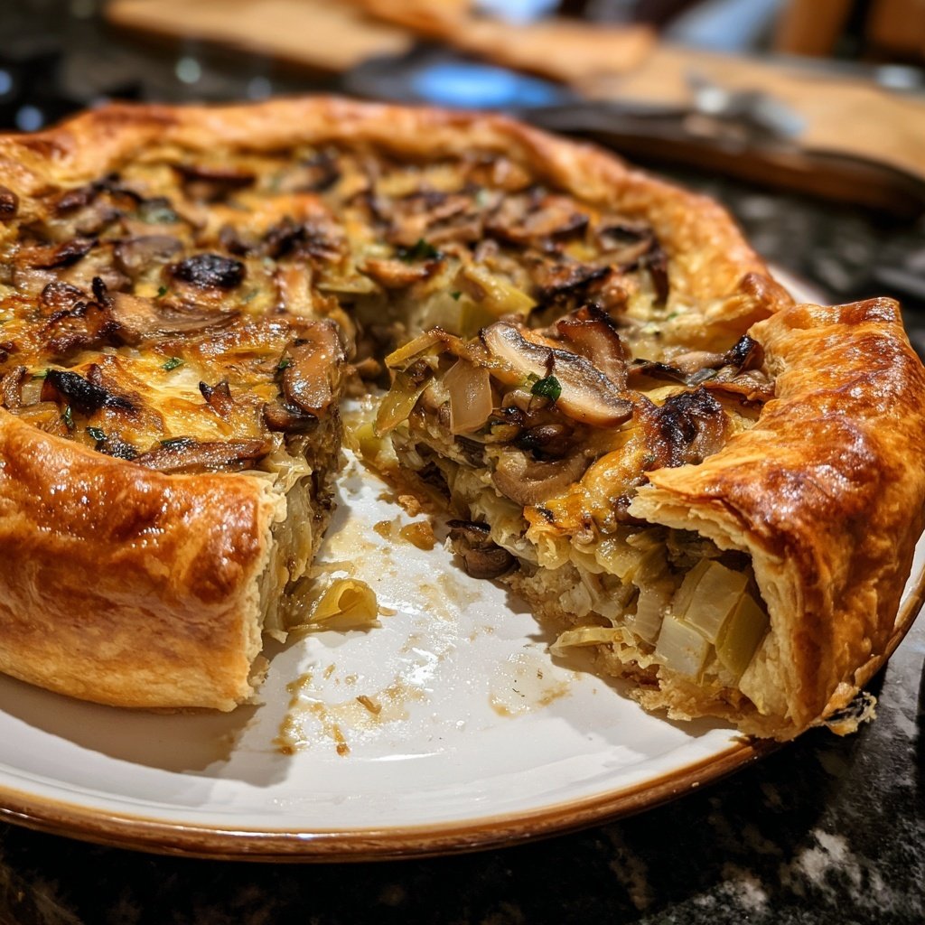 Sunday Mushroom and Leek Pie