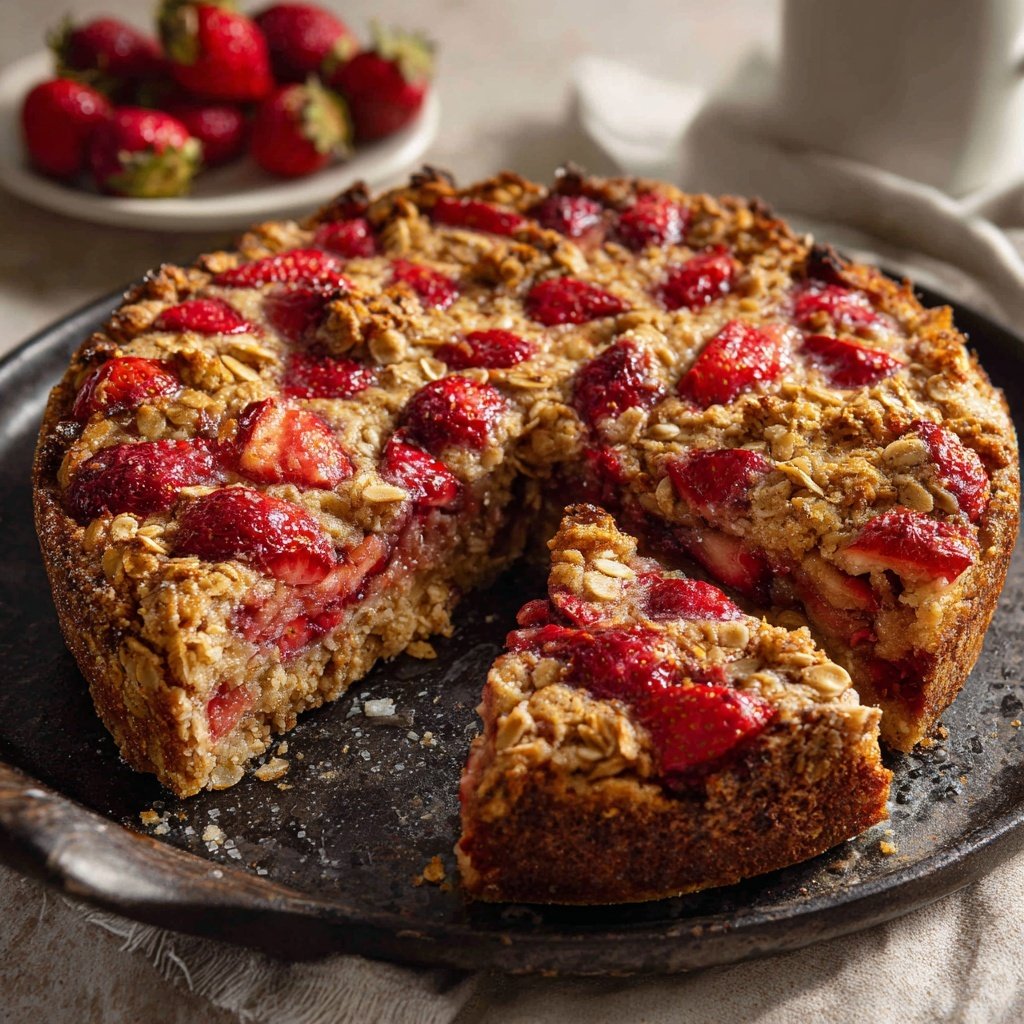 Strawberry Oat Breakfast Bake