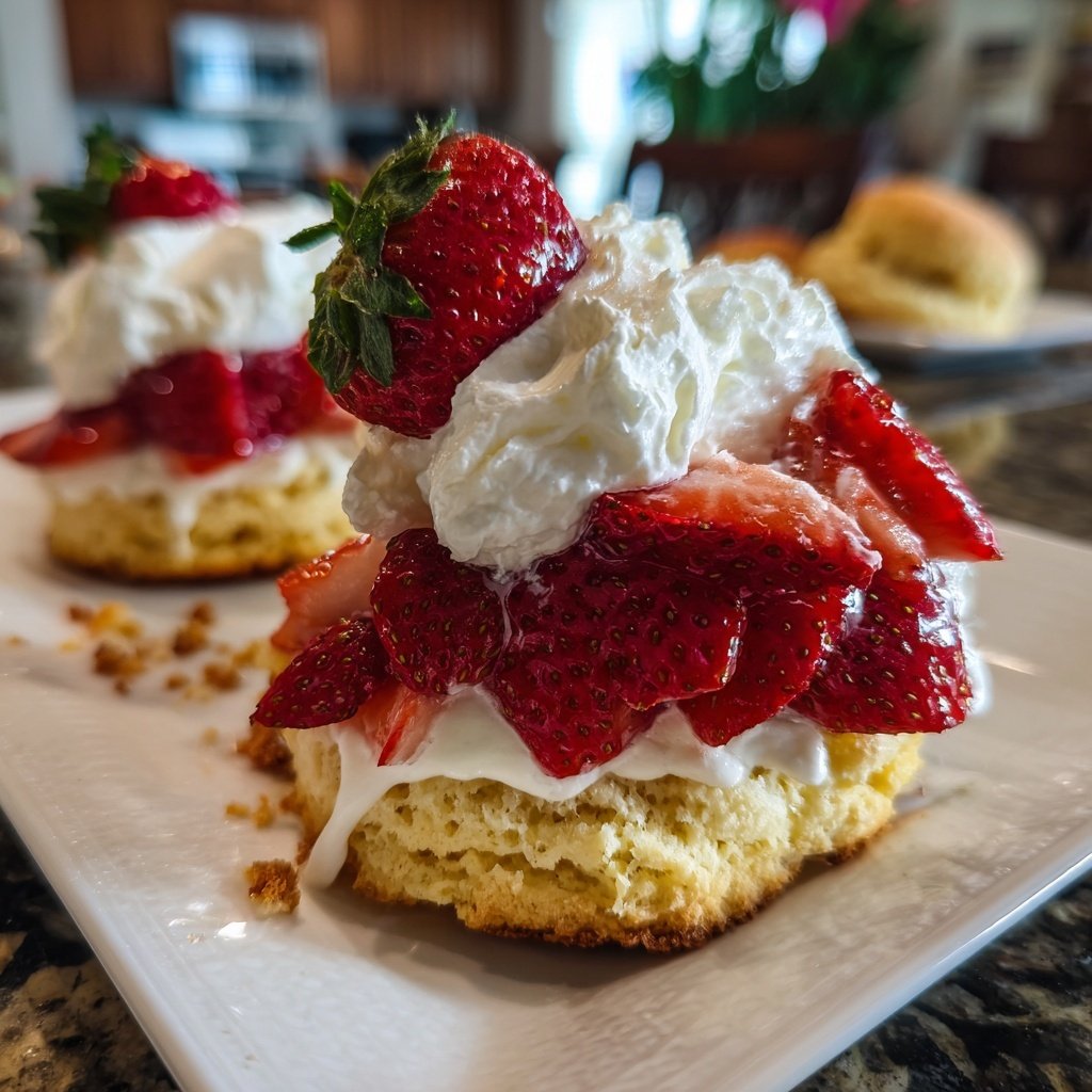 Classic Strawberry Shortcake With Biscuits