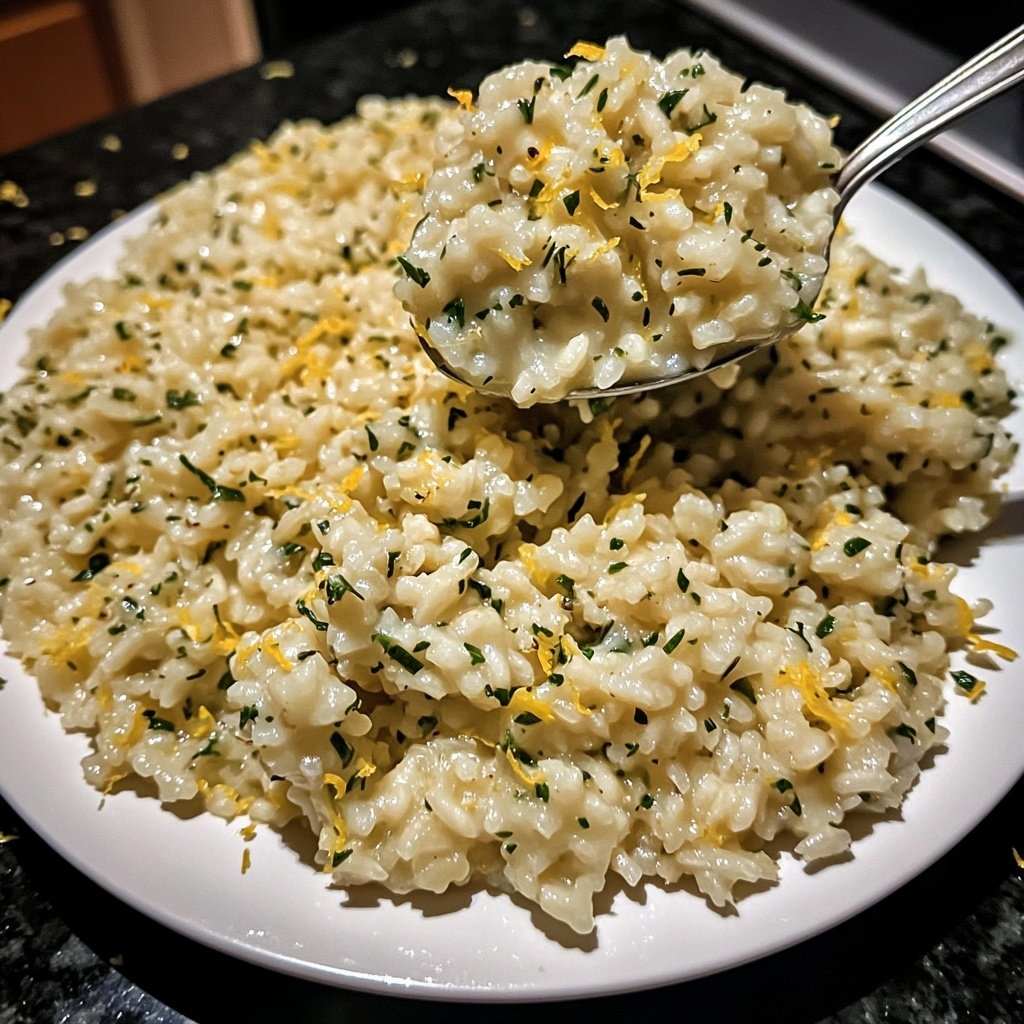 Valentine Dinner Lemon Herb Risotto