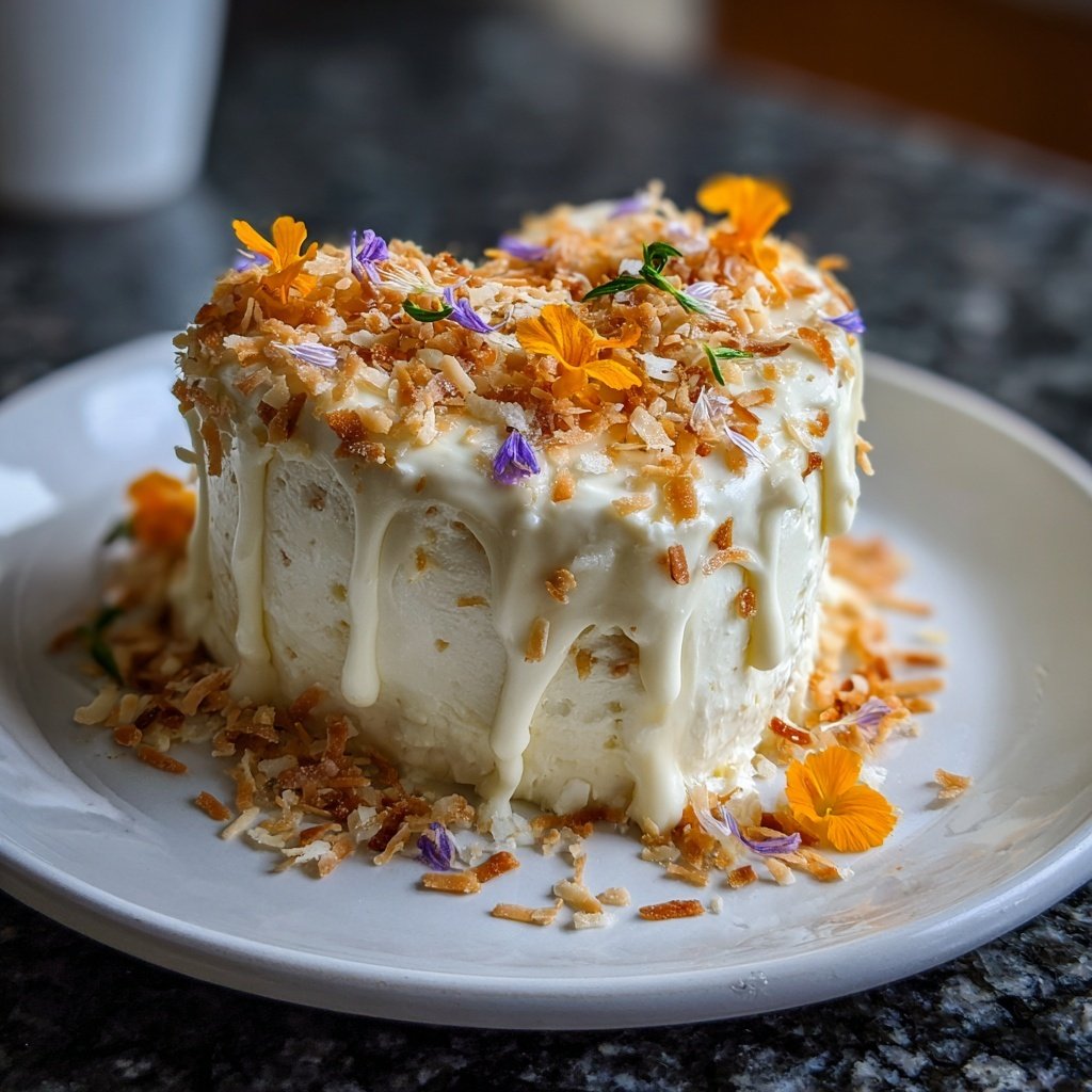 Mini Heart Cake with Coconut Cream