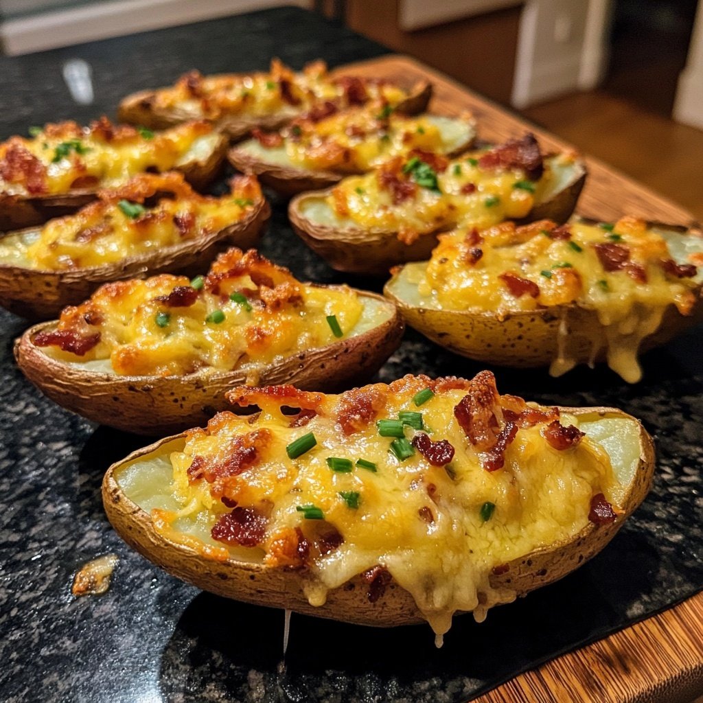 Super Bowl Party Food Stuffed Potato Skins